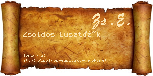 Zsoldos Euszták névjegykártya